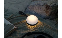 Bring Uppladdningsbar Klotlampa Ø12cm Svart/Opalvit IP44