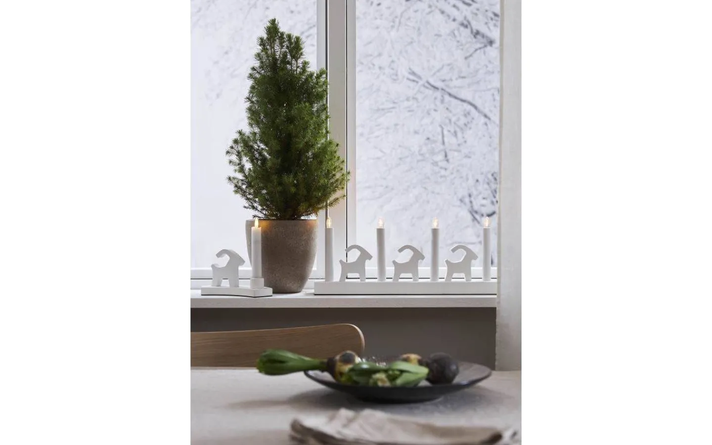 Star Trading Bruse Adventsljusstake 18cm LED Vit* Adventsljusstakar 0-30 Cm