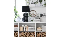 Hallbergs Bubbels Lampfot 49cm Black Marble* Sovrum|Vardagsrum