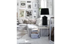 Hallbergs Bubbels Lampfot 49cm Black Marble* Sovrum|Vardagsrum