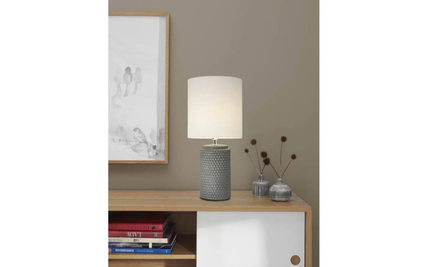 Bubble XL Bordslampa 50cm Grå/Vit