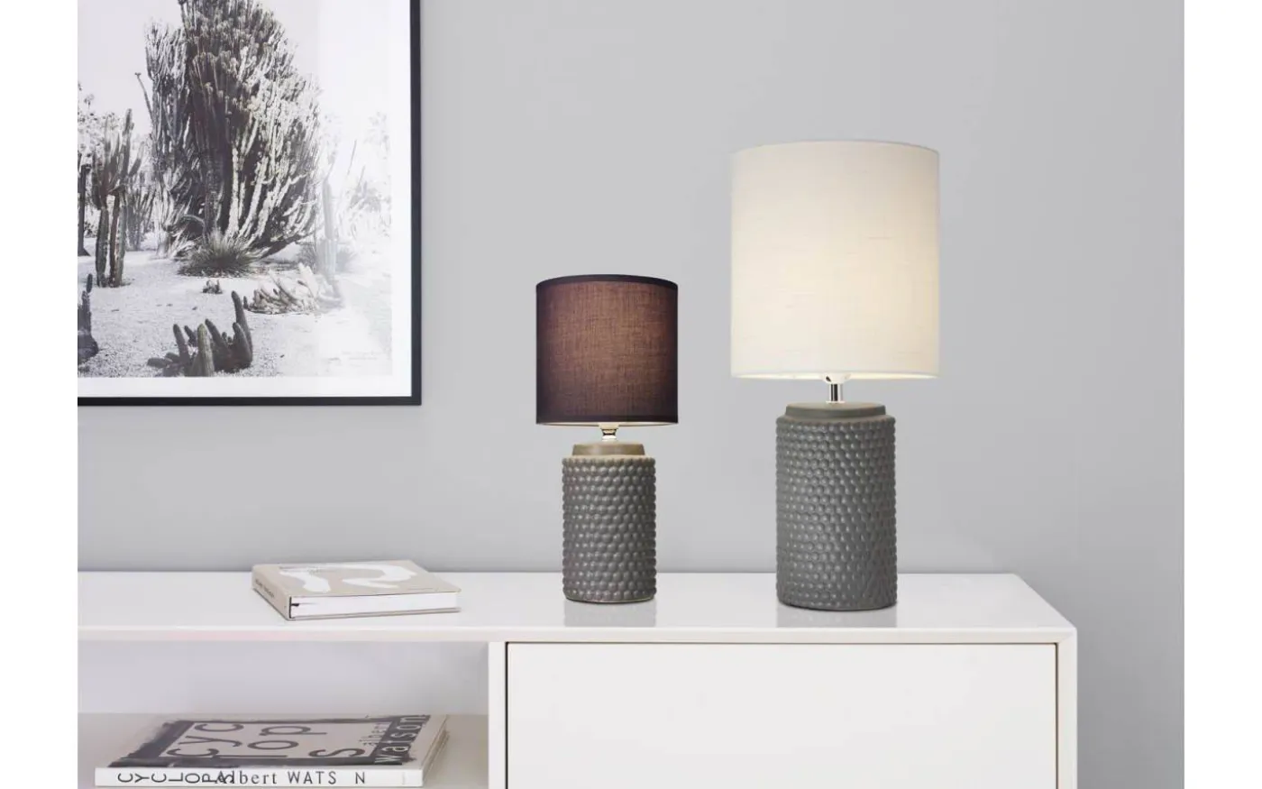 Bubble XL Bordslampa 50cm Grå/Vit