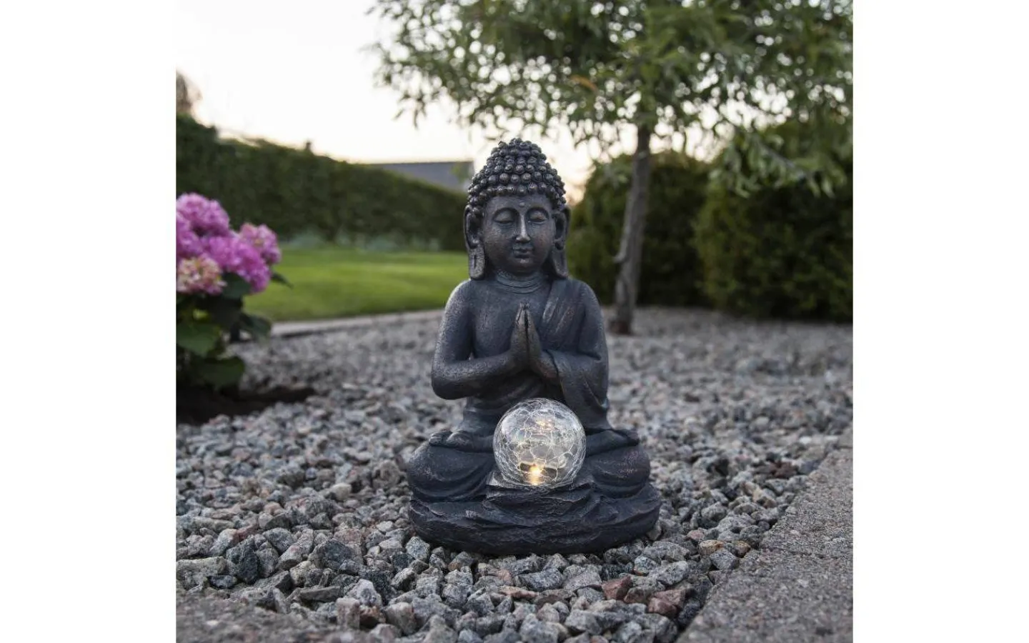 Solcellslampor Dekoration|Visa Alla Solcellslampor<Star Trading Buddha Solcellslampa 27cm
