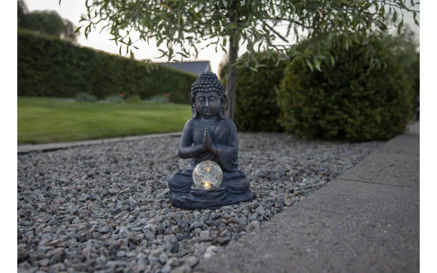 Solcellslampor Dekoration|Visa Alla Solcellslampor<Star Trading Buddha Solcellslampa 27cm