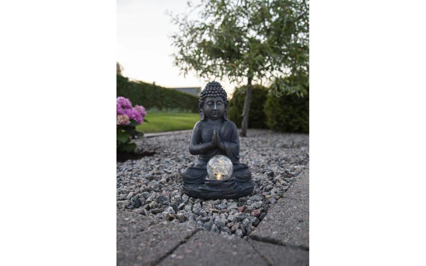 Solcellslampor Dekoration|Visa Alla Solcellslampor<Star Trading Buddha Solcellslampa 27cm