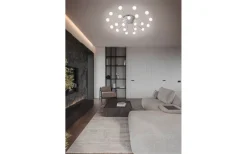 Plafonder<Trio Lighting Bullet Plafond LED borstat stål