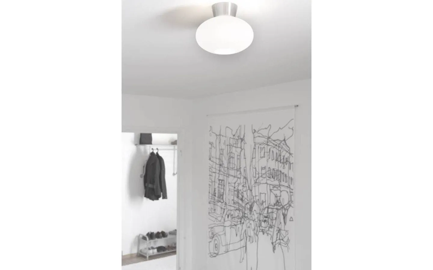 Belid Bullo Plafond 27cm Aluminium/Opal* Badrum|Hall & Trappa