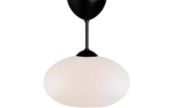 Bullo Plafond Ø27cm Mattsvart/Opalglas