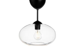 Badrumslampor Tak<Belid Bullo Plafond Ø27cm Mattsvart/Klarglas