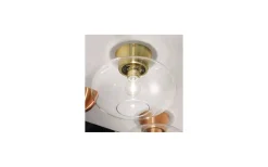 Badrum|Hall & Trappa<Belid Bullo Plafond 27cm Mässing/Klar