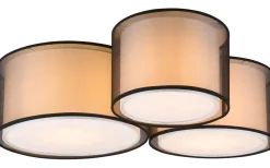 Trio Lighting Burton Plafond 3-delad E27 mattsvart* Plafonder