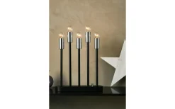 Markslojd Buster Ljusstake 5L Svart/Krom* Visa Alla Adventsljusstakar|Adventsljusstakar 31-60 Cm