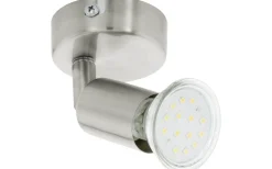 Takspot Med 1 Lampa<Eglo Buzz Takspotlight 6cm GU10 LED 3000K 2,8W Nickel