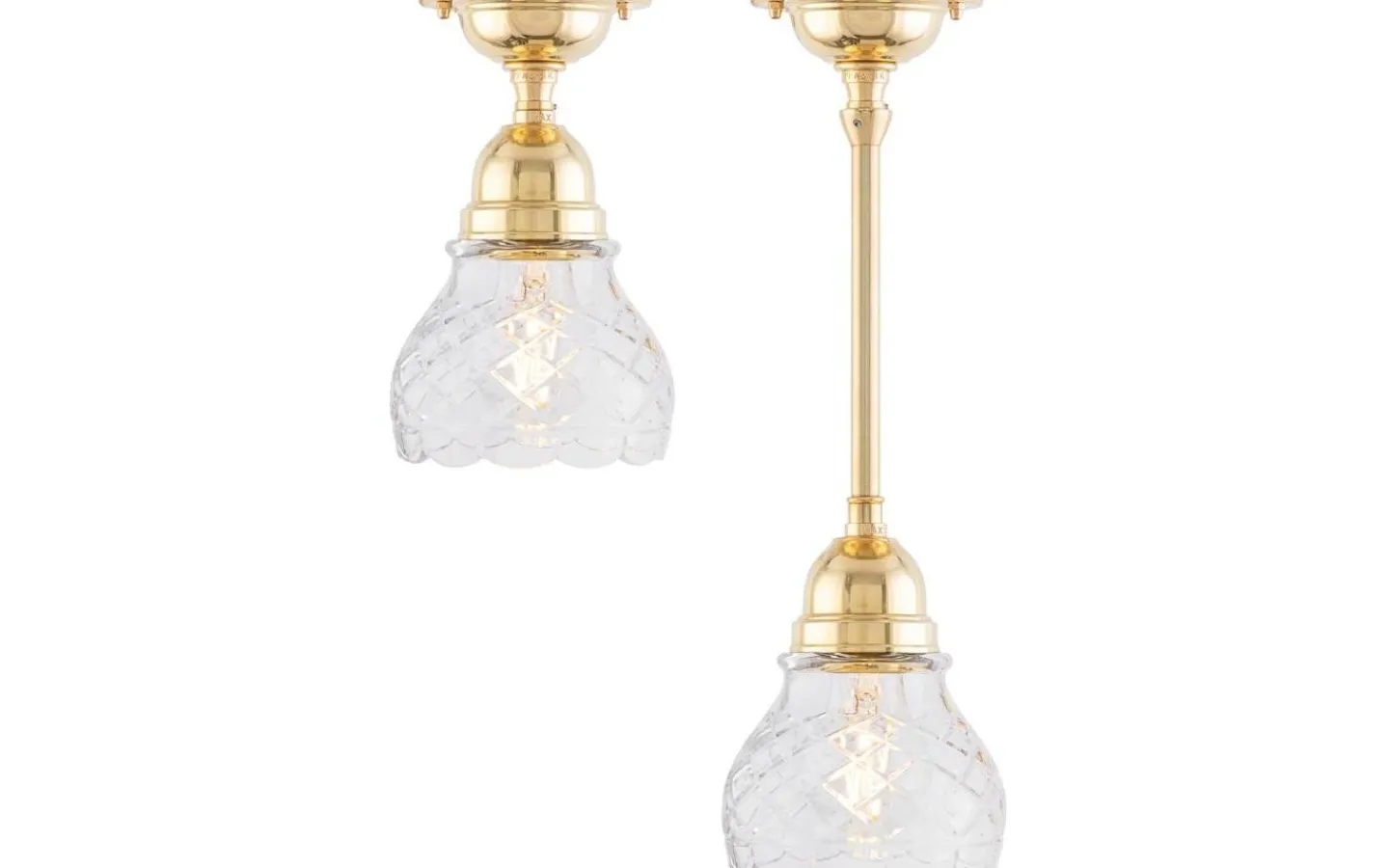 Karlskrona Lampfabrik Byström 60 - Mässing Badrum IP21* Badrumslampor Tak