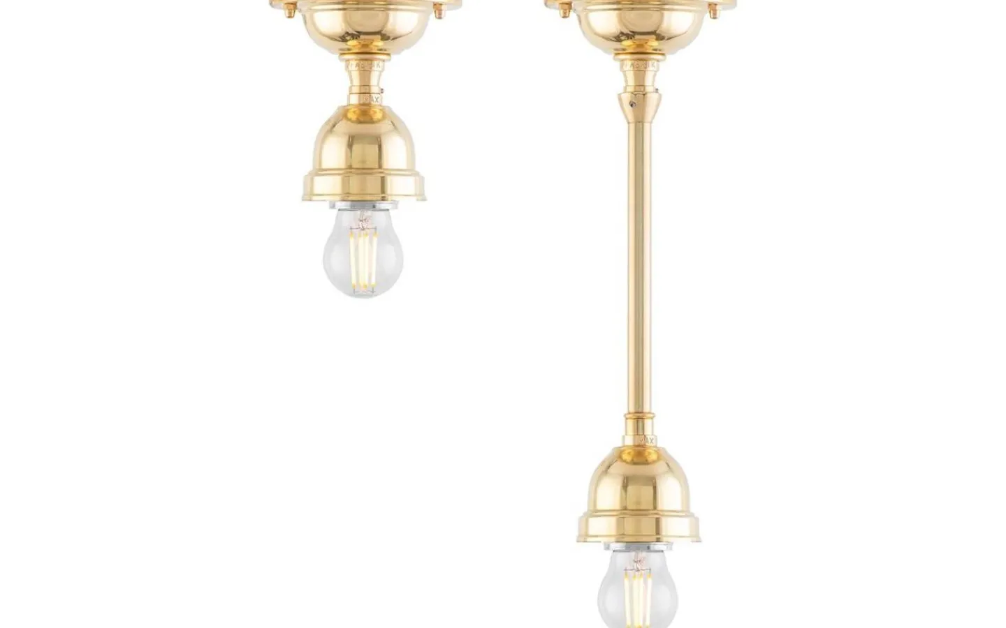 Karlskrona Lampfabrik Byström 60 - Mässing Badrum IP21* Badrumslampor Tak