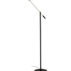Aneta Cadiz Golvlampa 130cm LED 9W 3000K Svart/Matt Mässing* Golvläslampor