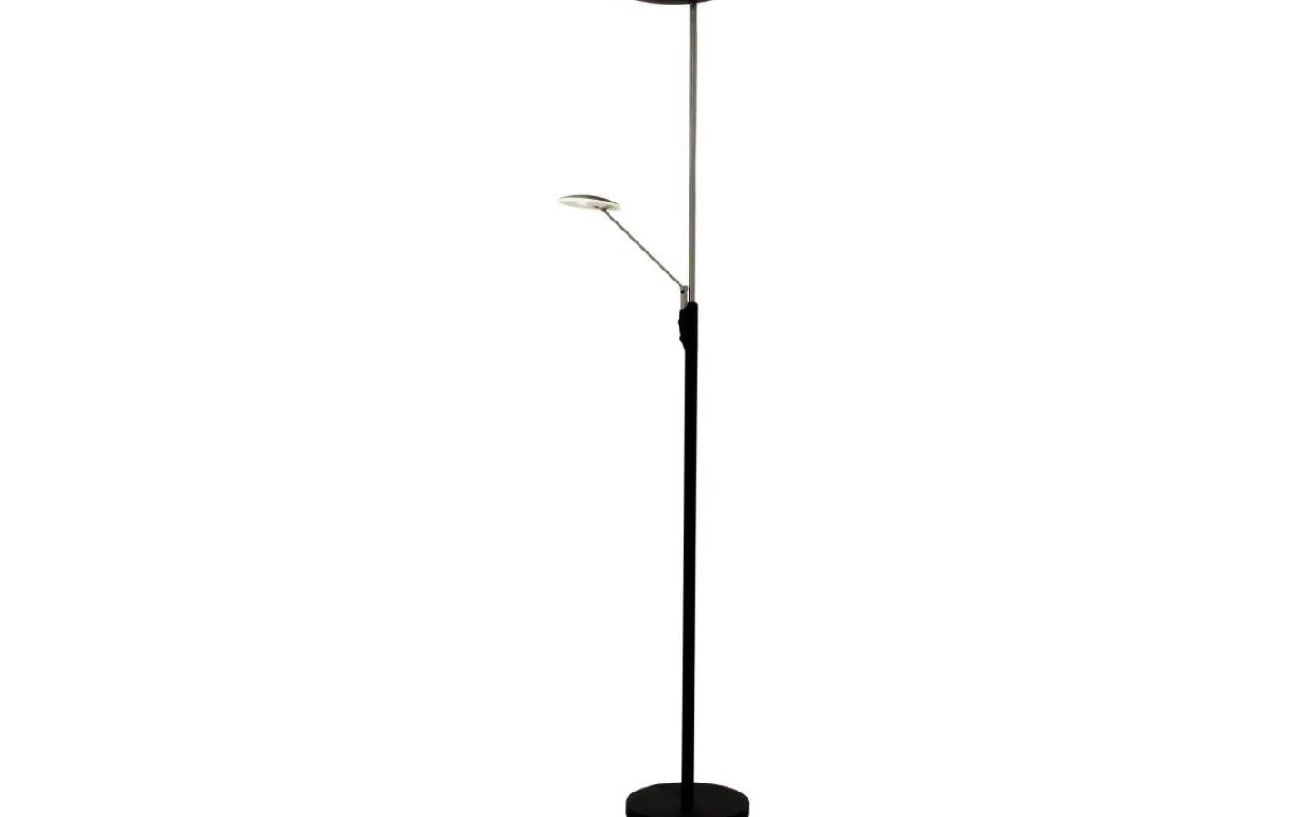 Aneta Cadiz Golvlampa 186cm LED 28W+5W 3000K Svart/Mässing* Uplight|Golvläslampor