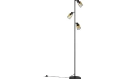 Reality Cadiz Golvlampa 3-delad E14 matt svart/bärnsten* Golvlampor|Golvläslampor