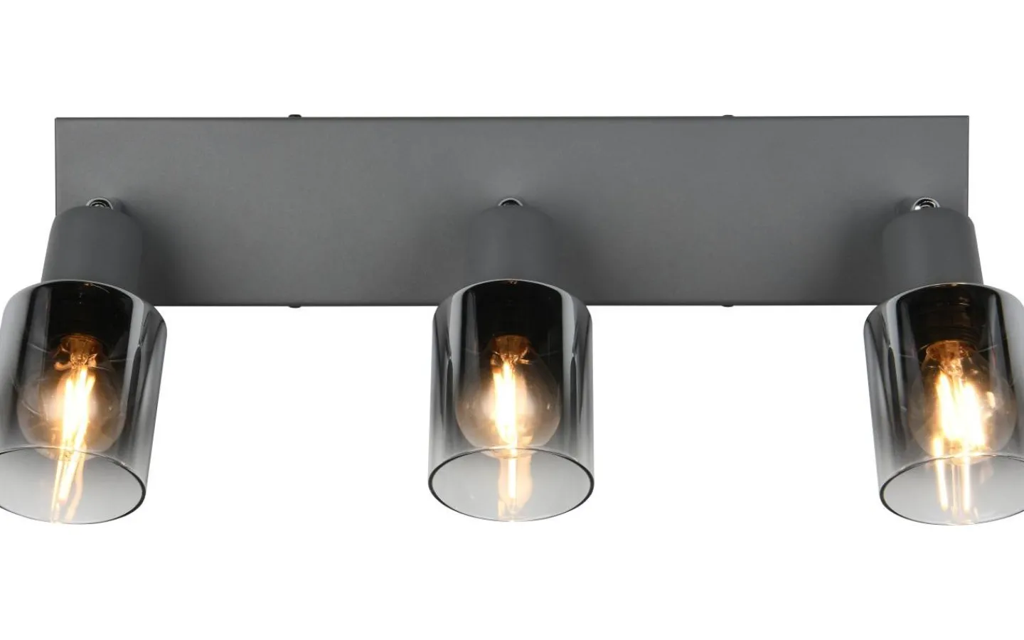 Avlånga Takspotlights|Takspot Med 3 Lampor<Reality Cadiz Spotlight 3-delad E14 antracit/förkromad