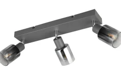 Avlånga Takspotlights|Takspot Med 3 Lampor<Reality Cadiz Spotlight 3-delad E14 antracit/förkromad