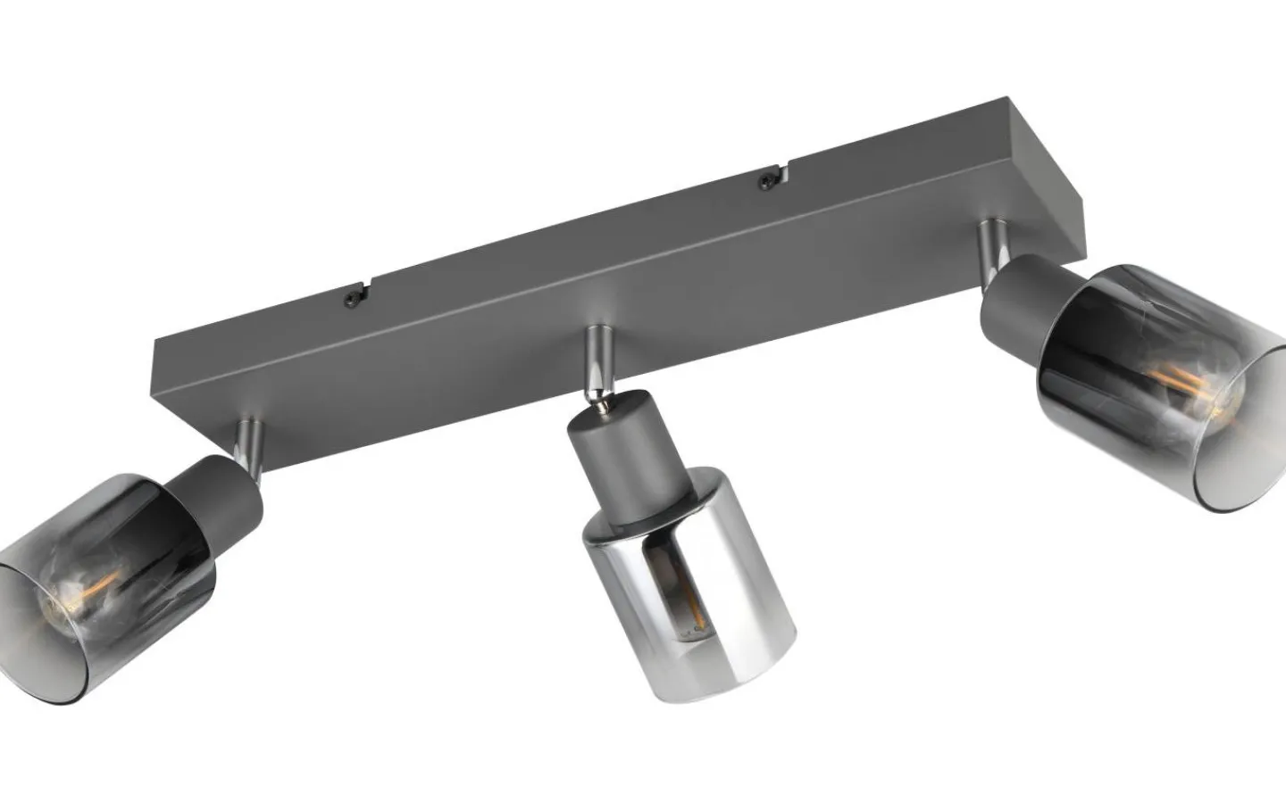 Avlånga Takspotlights|Takspot Med 3 Lampor<Reality Cadiz Spotlight 3-delad E14 antracit/förkromad