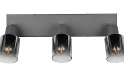 Avlånga Takspotlights|Takspot Med 3 Lampor<Reality Cadiz Spotlight 3-delad E14 antracit/förkromad