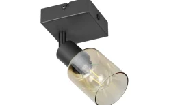 Cadiz Spotlight E14 matt svart/bärnsten