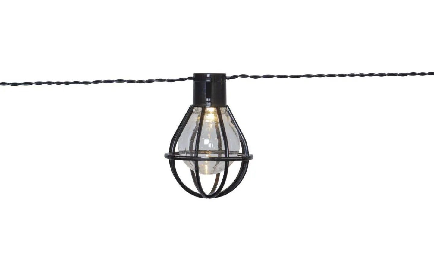 Star Trading Cage Ljusslinga 2,8m 8L Svart IP44* Partyslingor Utomhus 230V|Partyslingor Utomhus 230V