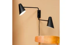 Dyberg Larsen Cale Vägglampa Svart med 2 Stavar* Läslampor