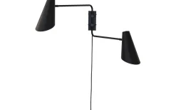 Dyberg Larsen Cale Vägglampa Svart med 2 Stavar* Läslampor