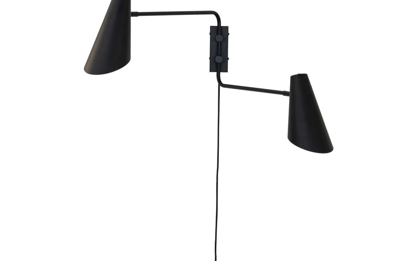 Dyberg Larsen Cale Vägglampa Svart med 2 Stavar* Läslampor