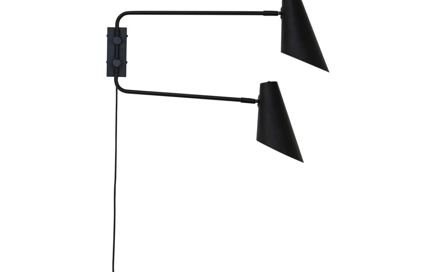 Dyberg Larsen Cale Vägglampa Svart med 2 Stavar* Läslampor