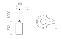 Rendl Camino Fönsterlampa 12cm Terazzo Dekor* Fönsterlampor