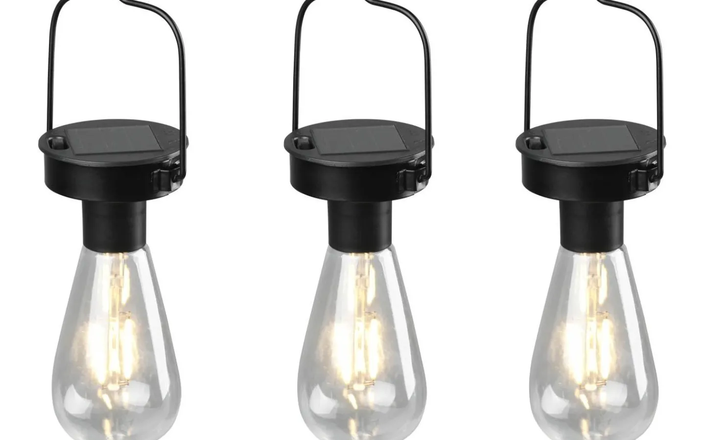 Reality Campus solcellslampa 3 st mattsvart skymningssensor IP44* Solcellslampor Dekoration|Visa Alla Solcellslampor