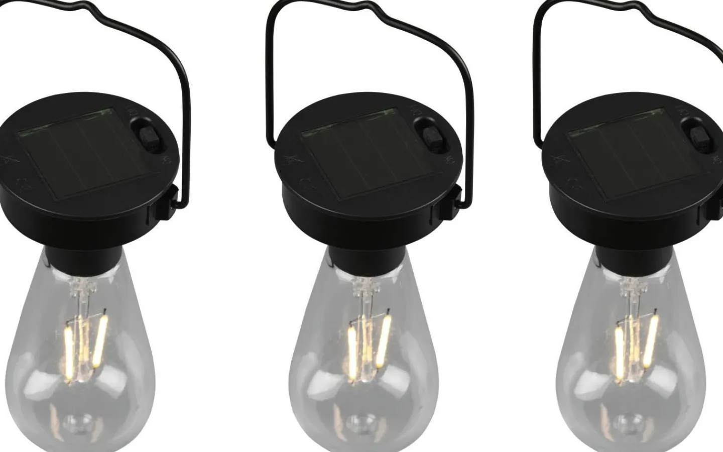 Reality Campus solcellslampa 3 st mattsvart skymningssensor IP44* Solcellslampor Dekoration|Visa Alla Solcellslampor