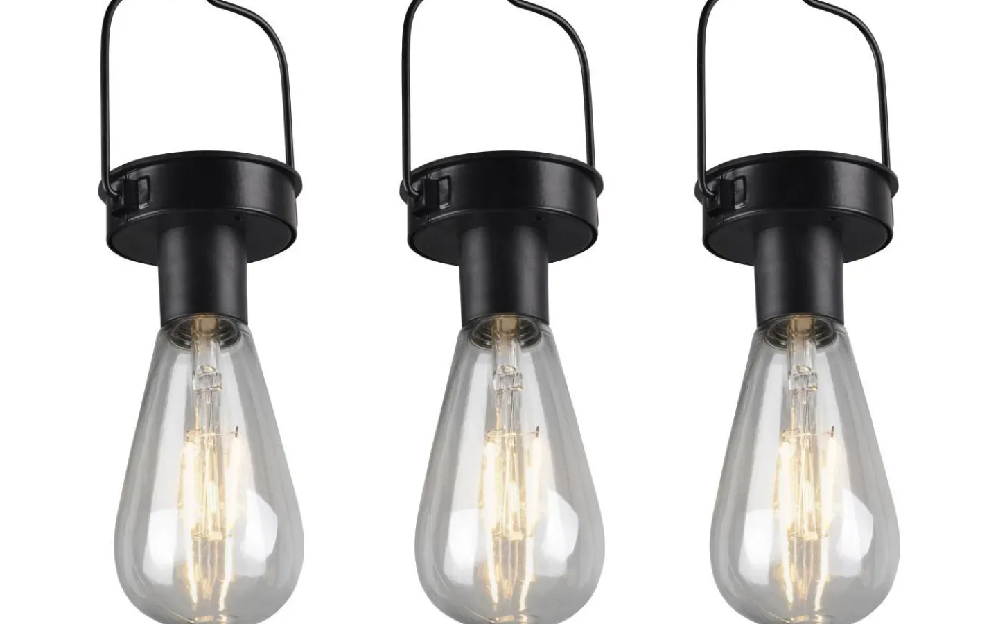 Reality Campus solcellslampa 3 st mattsvart skymningssensor IP44* Solcellslampor Dekoration|Visa Alla Solcellslampor