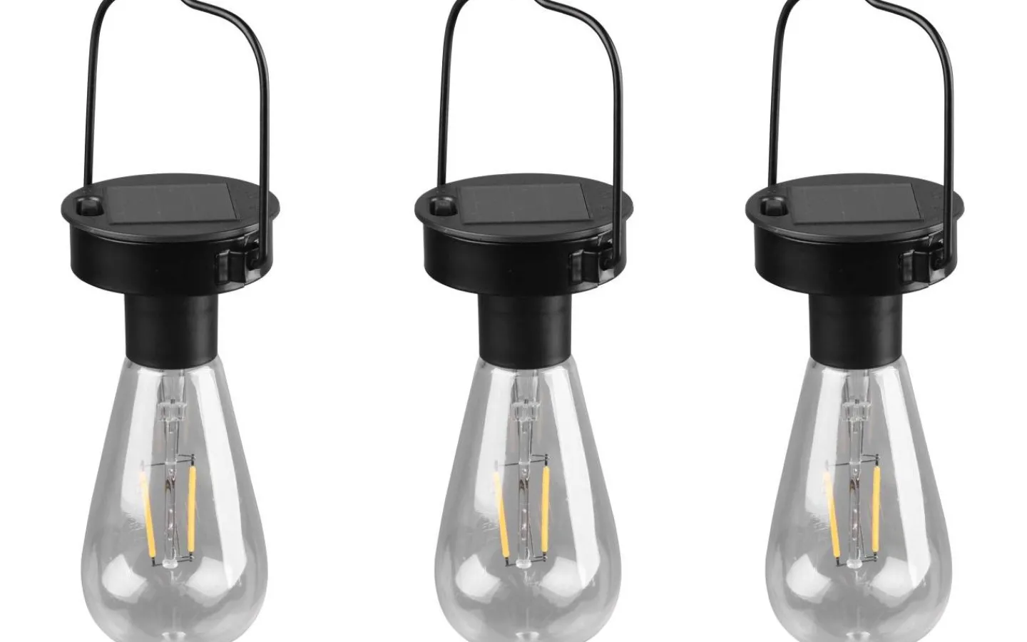 Reality Campus solcellslampa 3 st mattsvart skymningssensor IP44* Solcellslampor Dekoration|Visa Alla Solcellslampor