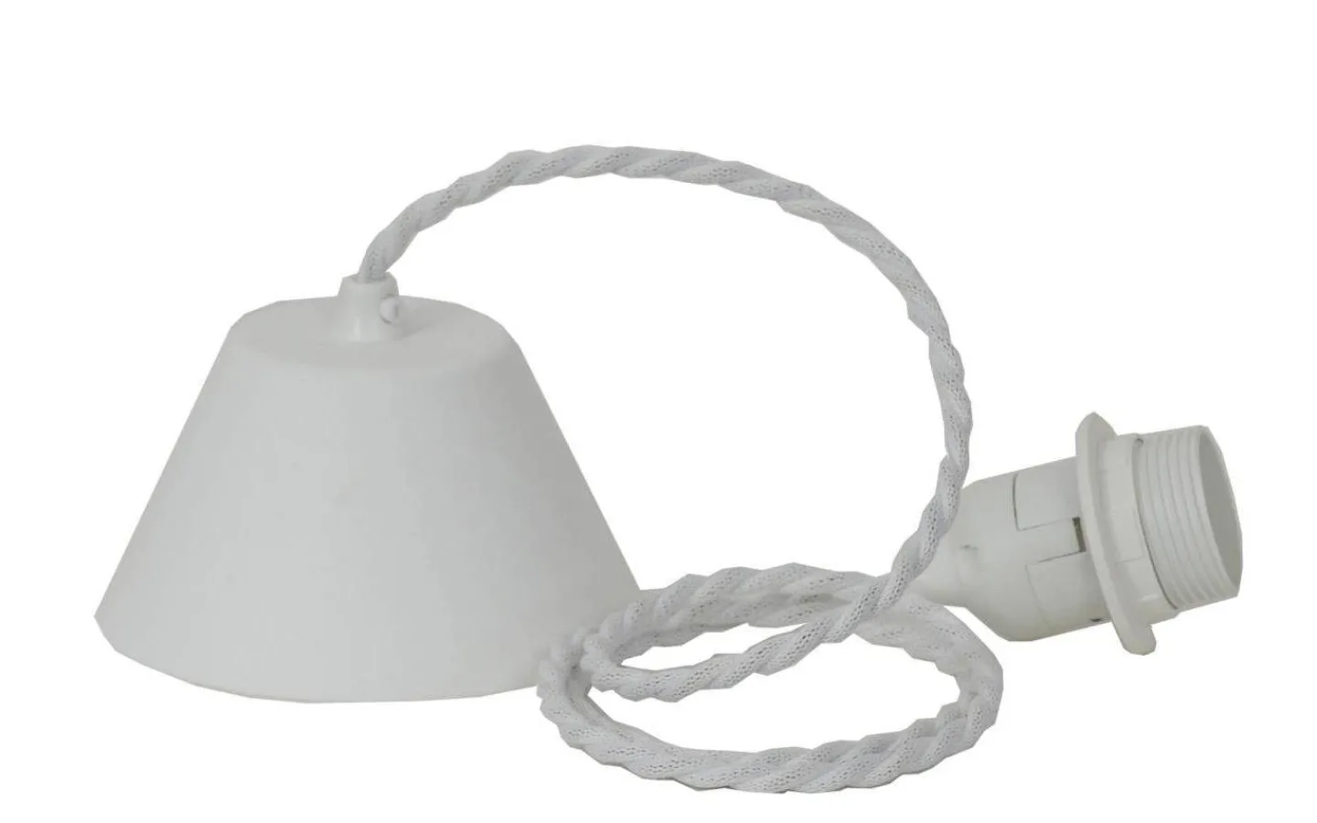 Hallbergs Canberra Upphänge E27 1,2m Twistad Vit* Takupphäng|Sladdställ Med Sockel