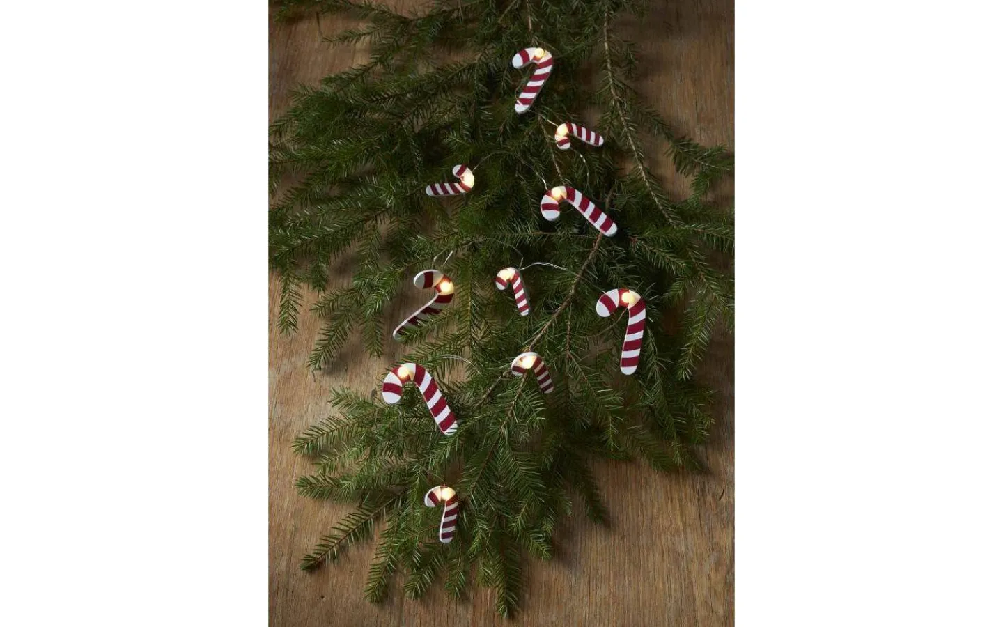 Star Trading Candy Cane Batteridriven Ljusslinga Polkagris 1,35m Röd/Vit* Batterislingor|Inomhusdekorationer Batteri