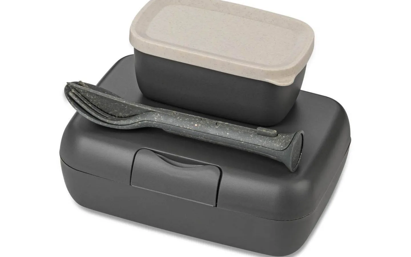 Koziol Candy Matlådor med Bestick Mörkgrå* Kökstillbehör