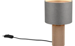 Trio Lighting Canio Bordslampa 27cm E27 trä/grå* Bordslampor