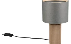 Trio Lighting Canio Bordslampa 27cm E27 trä/grå* Bordslampor