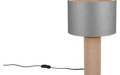 Trio Lighting Canio Bordslampa 48cm E27 trä/grå* Bordslampor