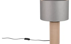 Trio Lighting Canio Bordslampa 48cm E27 trä/grå* Bordslampor