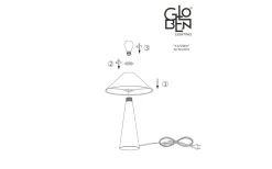 Globen Lighting Cannes Bordslampa 40cm Vit* Bordslampor