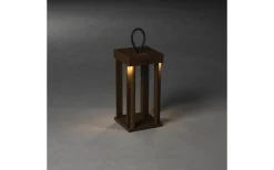 Uppladdningsbara Lampor Utomhus|Uppladdningsbara Lampor Utomhus<Konstsmide Cannes Uppladdningsbar Ljuslykta 42cm Rost IP54