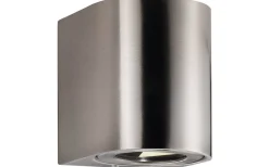 Upp Eller Nedljus Lampor|Upp & Nedljus Lampor<Nordlux Canto 2 Vägglampa LED 2700K 2x6W Rostfritt Stål IP44