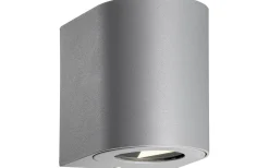 Upp Eller Nedljus Lampor|Upp & Nedljus Lampor<Nordlux Canto 2 Vägglampa LED 2700K 2x6W Grå IP44