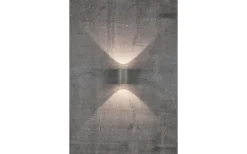 Upp Eller Nedljus Lampor|Upp & Nedljus Lampor<Nordlux Canto 2 Vägglampa LED 2700K 2x6W Grå IP44