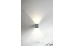 Upp Eller Nedljus Lampor|Upp & Nedljus Lampor<Nordlux Canto Kubi 2 Vägglampa LED 2700K 2x6W Grå IP44
